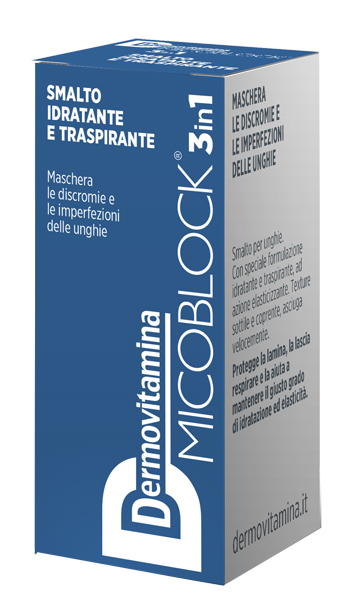 DERMOVITAMINA MICOBLOCK 3 IN 1 SMALTO IDRATANTE E TRASPIRANTE BLU 5 ML - Farmacia Mastrangelo 