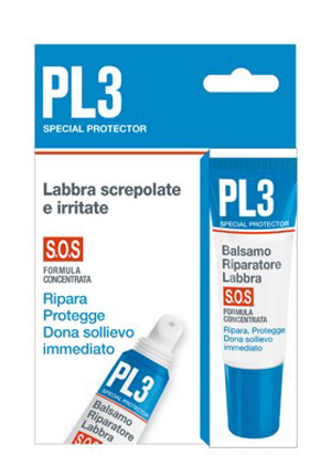PL3 BALSAMO RIPARATORE LABBRA SOS CON ASTUCCIO 7,5 ML - Farmacia Mastrangelo 