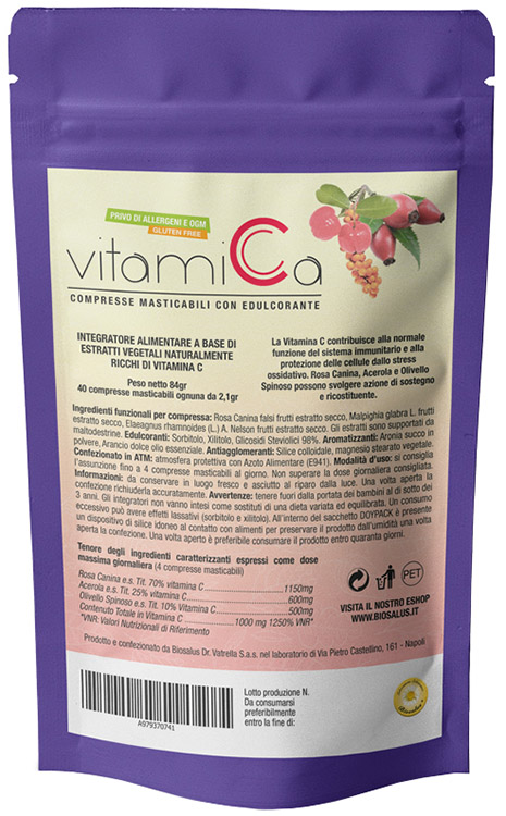 VITAMICA 40 COMPRESSE MASTICABILI - Farmacia Mastrangelo 