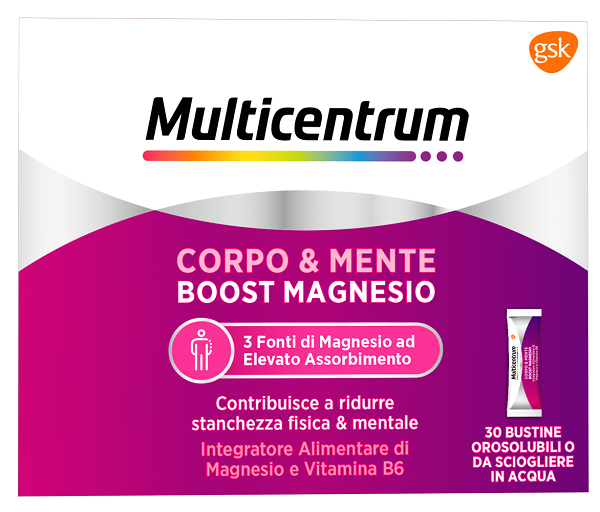 MULTICENTRUM BOOST MAGNESIO 30 BUSTINE - Farmacia Mastrangelo 