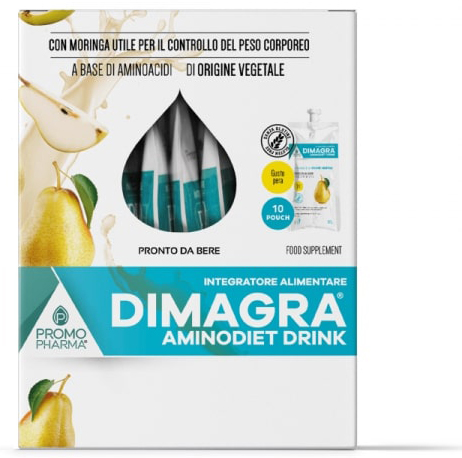 DIMAGRA AMINODIET DRINK PERA 10 POUCH DA 80 G - Farmacia Mastrangelo 