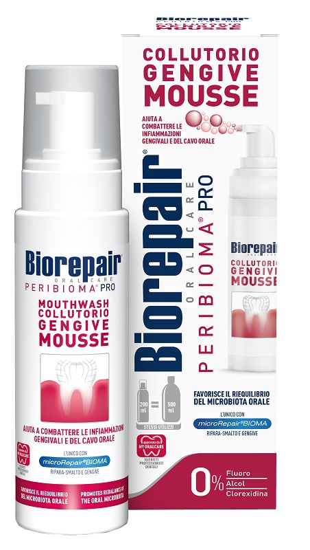 BIOREPAIR ORAL CARE PERIBIOMA PRO COLLUTORIO GENGIVE MOUSSE 200 ML - Farmacia Mastrangelo 