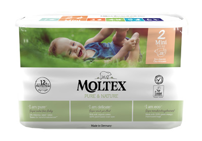 PANNOLINI MOLTEX PURE & NATURE MINI 3-6 KG TAGLIA 2 38 PEZZI - Farmacia Mastrangelo 