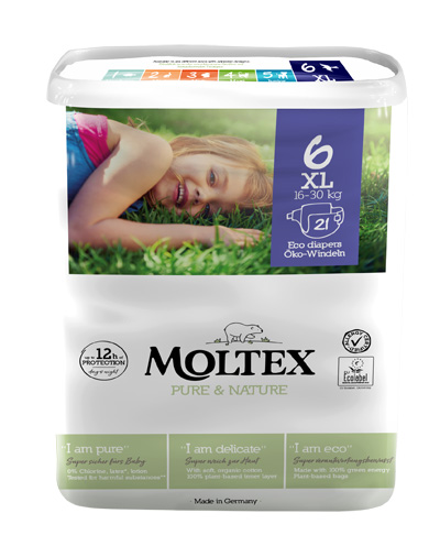 PANNOLINI MOLTEX PURE & NATURE EXTRA LARGE TG 13/18 KG 6 PEZZI - Farmacia Mastrangelo 