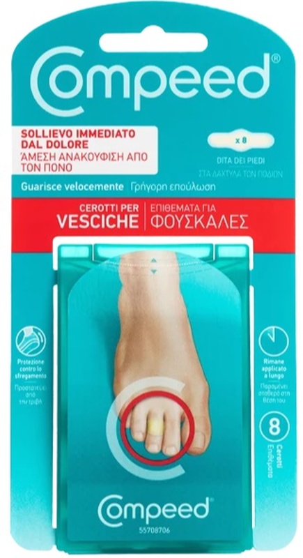 COMPEED CEROTTI PER VESCICHE DITA PIEDI 8 PEZZI CARTON - Farmacia Mastrangelo 
