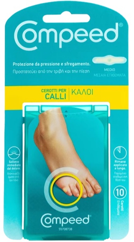 COMPEED CEROTTI PER CALLI MEDIO 10 PEZZI - Farmacia Mastrangelo 