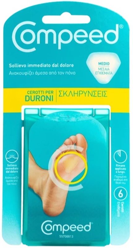 COMPEED CEROTTI PER DURONI MEDIO 6 PEZZI - Farmacia Mastrangelo 