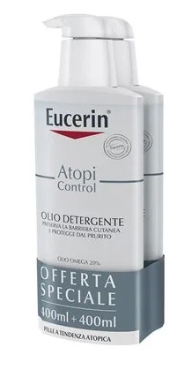 EUCERIN BIPACCO ATOPI OLIO DETERGENTE 400 ML + 400 ML - Farmacia Mastrangelo 
