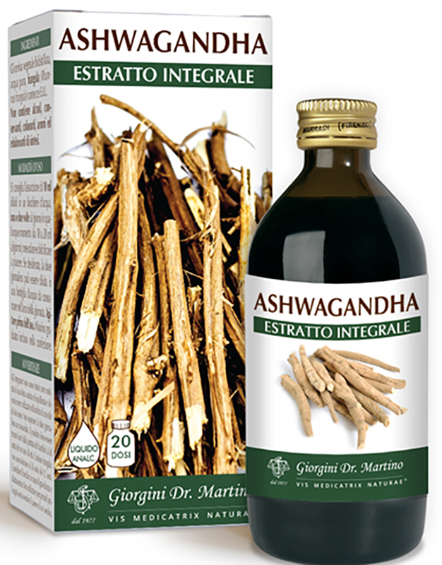 ASHWAGANDHA ESTRATTO INTEGRALE LIQUIDO ANALCOLICO 200 ML - Farmacia Mastrangelo 