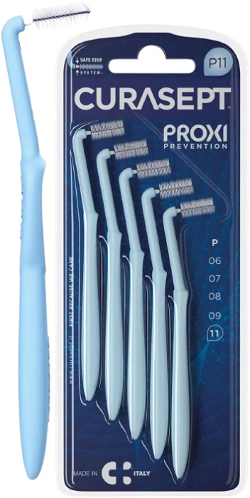 CURASEPT PROXI ANGLE P11 AZZURRO/LIGHT BLUE 5 PEZZI - Farmacia Mastrangelo 