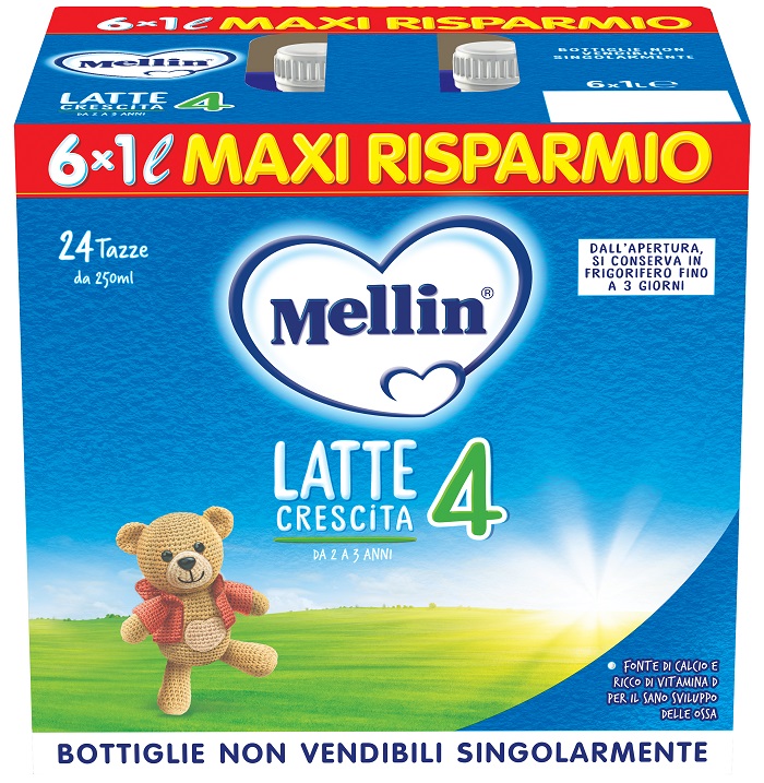 MELLIN 4 LATTE 6X1000 ML - Farmacia Mastrangelo 
