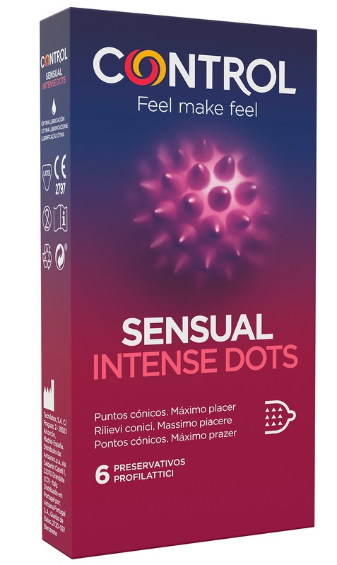 CONTROL SENSUAL INTENSE DOTS 6 PEZZI - Farmacia Mastrangelo 