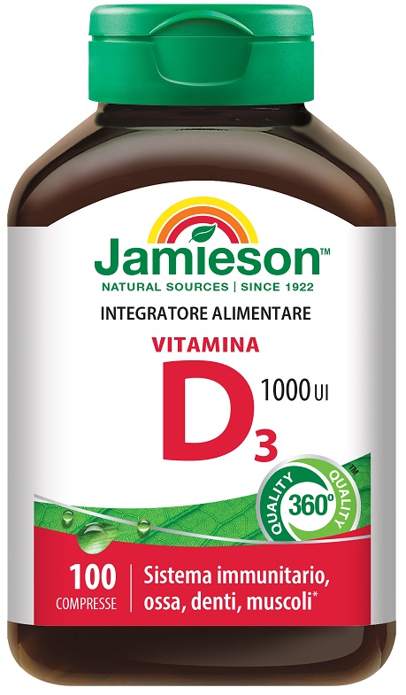 JAMIESON VITAMINA D3 1000 100 COMPRESSE - Farmacia Mastrangelo 
