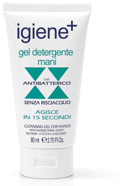 IGIENE+ GEL DETERGENTE MANI ANTIBATTERICO SENZA RISCIACQUO 80 ML - Farmacia Mastrangelo 