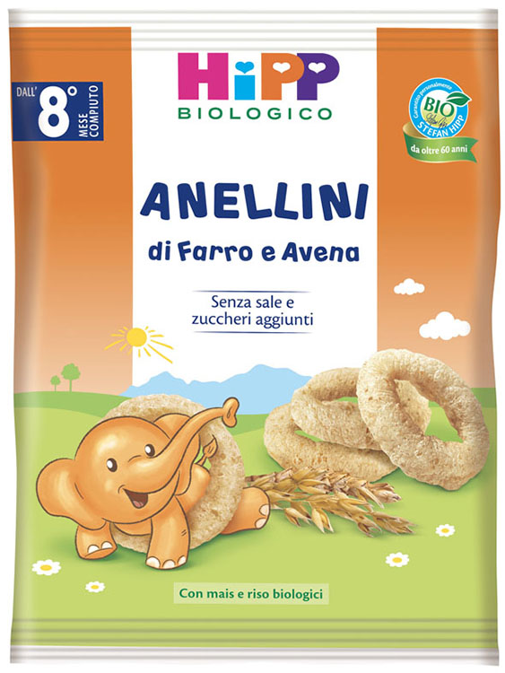 HIPP BIO ANELLINI FARRO AVENA 30 G - Farmacia Mastrangelo 
