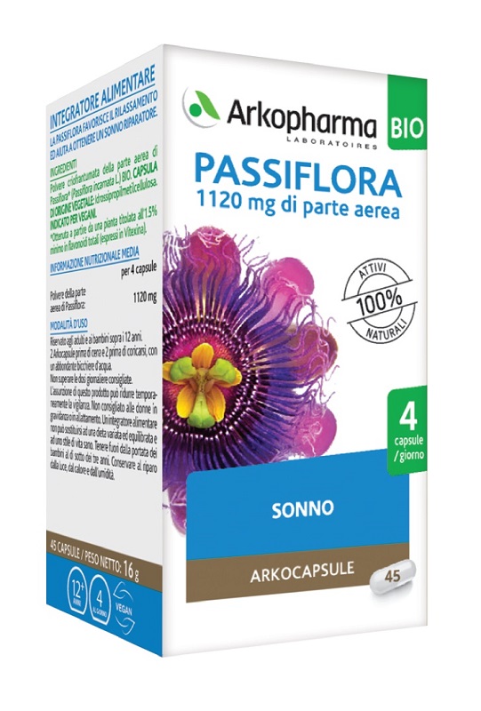 ARKO CAPSULE PASSIFLORA 45 CAPSULE BIO - Farmacia Mastrangelo 