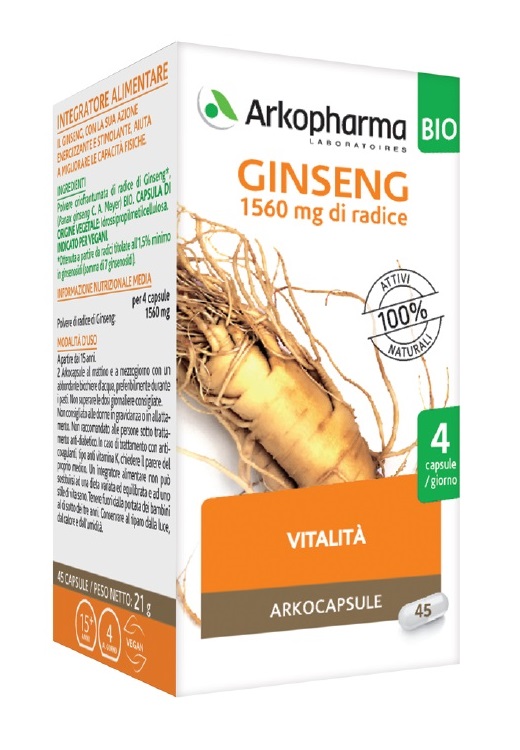 ARKOCPS GINSENG 45 CAPSULE BIO - Farmacia Mastrangelo 