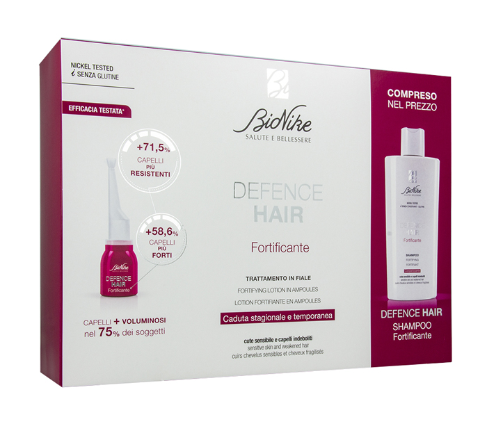 DEFENCE HAIR BIPACK RIDENSIFICANTE 21 FIALE 6 ML + SHAMPOO 200 ML - Farmacia Mastrangelo 