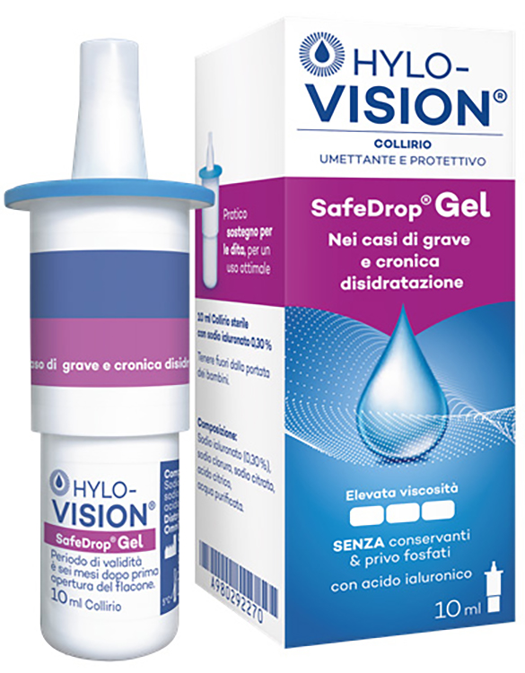 HYLOVISION SAFE DROP GEL 0,3% COLLIRIO UMETTANTE E PROTETTIVO 10 ML - Farmacia Mastrangelo 