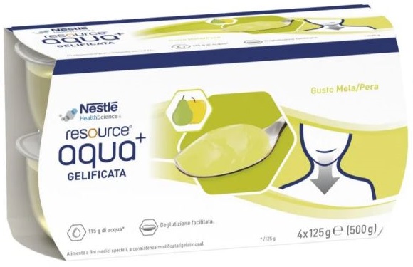 RESOURCE AQUA ACQUA GELIFICATA+APPLEPEAR CUP 6 4X125 G - Farmacia Mastrangelo 