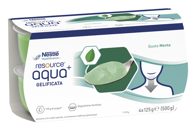 RESOURCE AQUA ACQUA GELIFICATA+MINT CUP 6 4X125 G - Farmacia Mastrangelo 