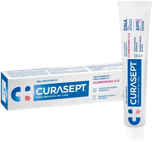 CURASEPT DENTIFRICIO 0,12 75 ML ADS+DNA - Farmacia Mastrangelo 
