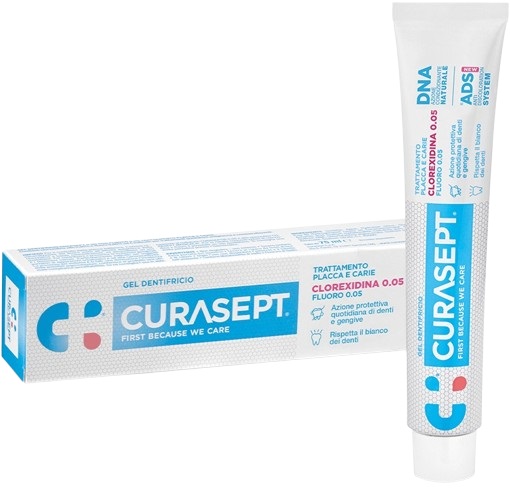 CURASEPT DENTIFRICIO 0,05 75 ML ADS+DNA - Farmacia Mastrangelo 