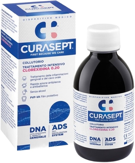 CURASEPT COLLUTORIO 0,20 ADS + DNA 200 ML - Farmacia Mastrangelo 