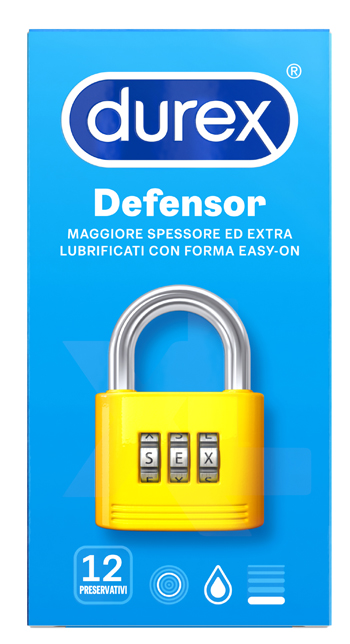 PROFILATTICO DUREX DEFENSOR 12 PEZZI - Farmacia Mastrangelo 