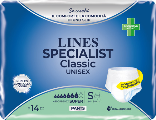 PANNOLONE A MUTANDA LINES SPECIALIST CLASSIC PANTS SUPER S 14 PEZZI - Farmacia Mastrangelo 