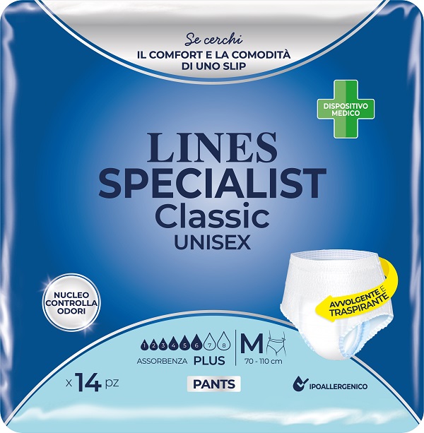 LINES SPECIALIST CLASSIC PANTS PLUS M 14 PEZZI - Farmacia Mastrangelo 