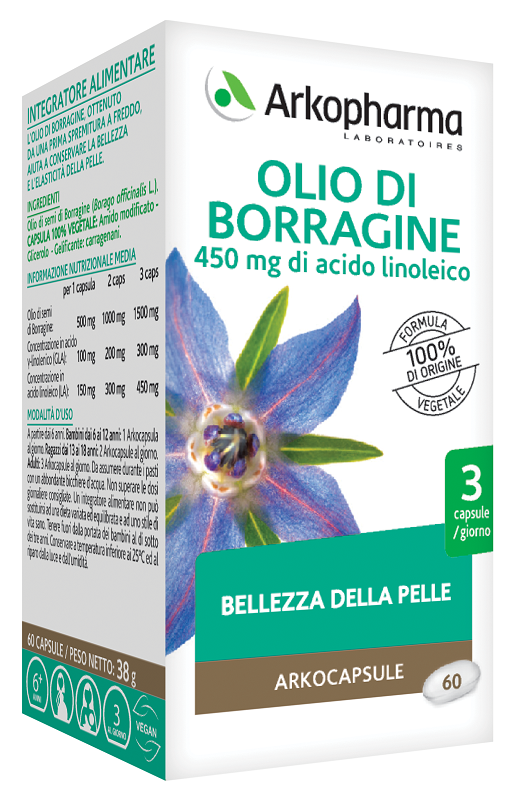 ARKOPHARMA OLIO DI BORRAGINE 60 PERLE - Farmacia Mastrangelo 