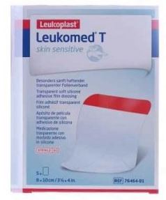 LEUKOMED T PLUS SKIN SENSITIVE MEDICAZIONE POST-OPERATORIA TRASPARENTE MPERMEABILE CON MASSA ADESIVA AL SILICONE 8X10CM 5 PEZZI - Farmacia Mastrangelo 