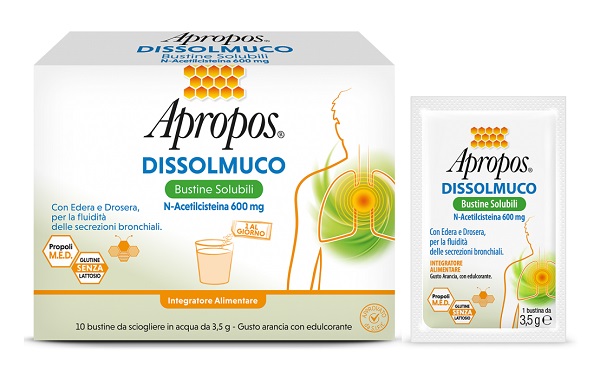 APROPOS DISSOLMUCO 10 BUSTINE SOLUBILI - Farmacia Mastrangelo 