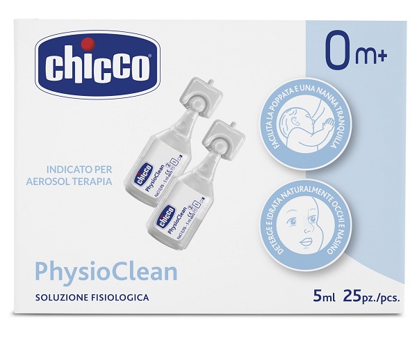 CHICCO SOLUZIONE PHYSIOCLEAN 5 ML 25 PEZZI - Farmacia Mastrangelo 
