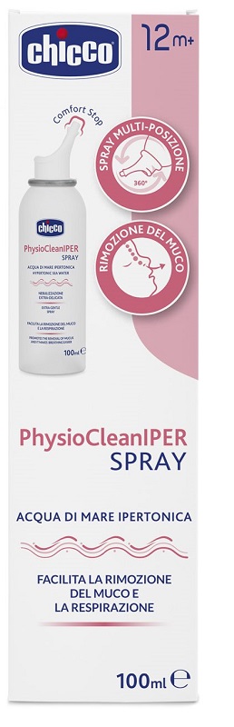 CHICCO PHYSIOCLEAN SOLUZIONE IPERTONICA SPRAY 100 ML - Farmacia Mastrangelo 