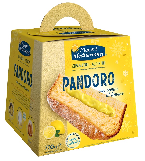 PIACERI MEDITERRANEI PANDORO CREMA AL LIMONE 700 G - Farmacia Mastrangelo 