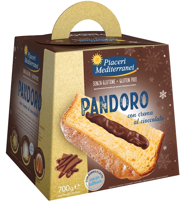 PIACERI MEDITERRANEI PANDORO CREMA AL CIOCCOLATO 700 G - Farmacia Mastrangelo 