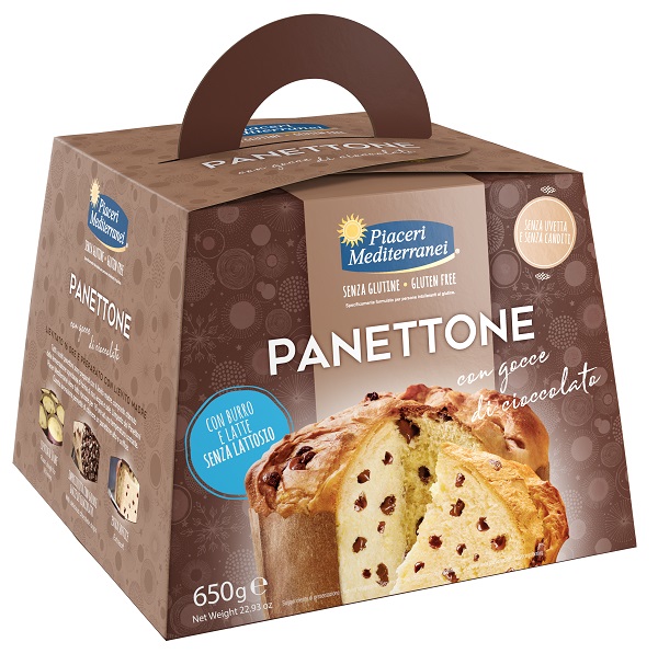 PIACERI MEDITERRANEI PANETTONE GOCCE DI CIOCCOLATO 650 G - Farmacia Mastrangelo 