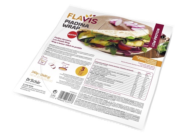 FLAVIS PIADINA WRAP APROTEICA 3 PEZZI DA 80 G - Farmacia Mastrangelo 