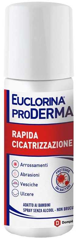 EUCLORINA PRODERMA RAPIDA CICATRIZZAZIONE SPRAY 125 ML - Farmacia Mastrangelo 