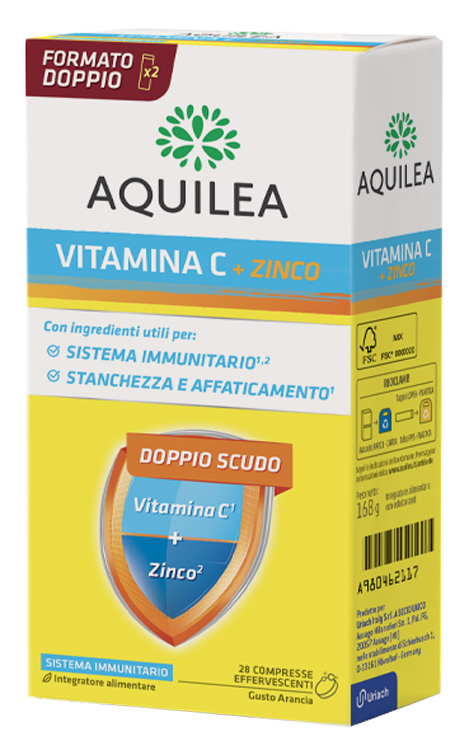AQUILEA VITAMINA C 14 COMPRESSE EFFERVESCENTI BIPACK - Farmacia Mastrangelo 