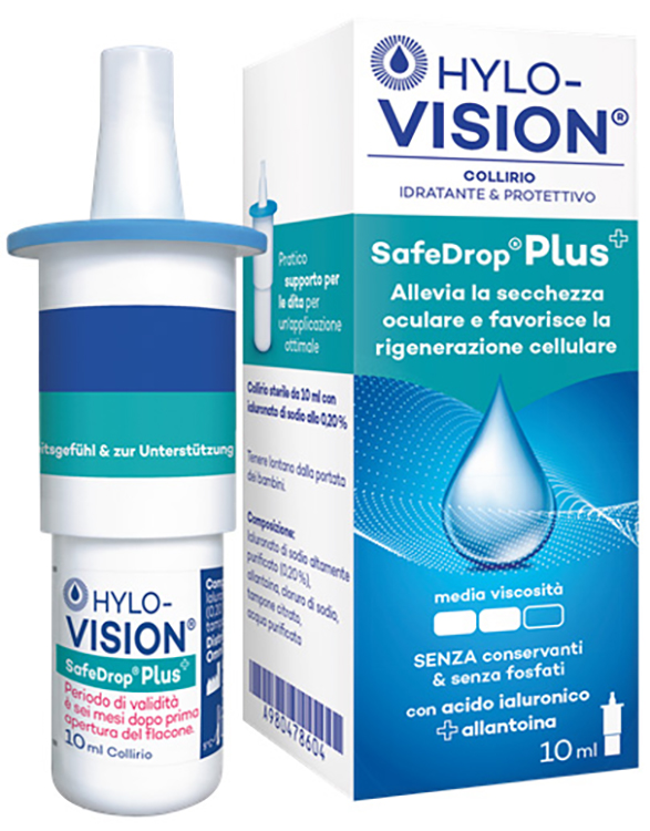 HYLOVISION SAFE DROP PLUS COLLIRIO IDRATANTE E PROTETTIVO 10 ML - Farmacia Mastrangelo 