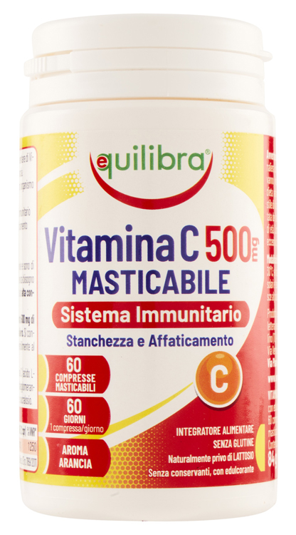 VITAMINA C 500MG MASTICABILE SISTEMA IMMUNITARIO 60 COMPRESSE - Farmacia Mastrangelo 