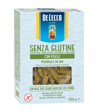 DE CECCO FUSILLI N34 CON PISELLI 250 G - Farmacia Mastrangelo 