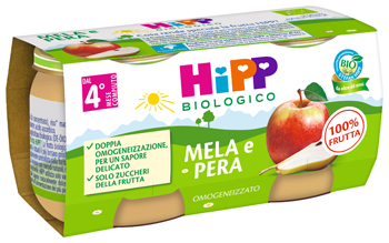 HIPP OMOGENEIZZATO MELA/PERA 2 X 80 G - Farmacia Mastrangelo 
