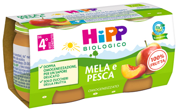 HIPP BIO OMOGENEIZZATO MELA/PESCA 2 X 80 G - Farmacia Mastrangelo 