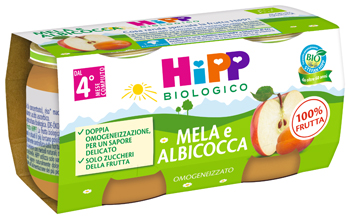 HIPP BIO OMOGENEIZZATO ALBICOCCA/MELA 2X80 G - Farmacia Mastrangelo 