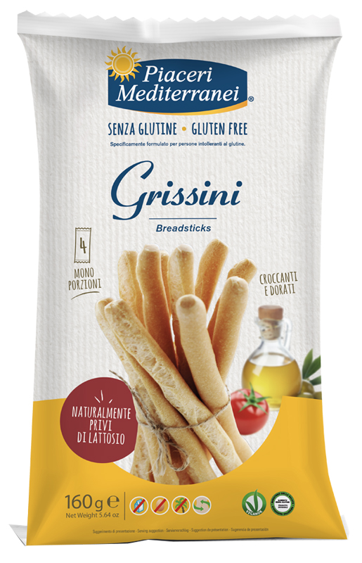 PIACERI MEDITERRANEI GRISSINI 160 G - Farmacia Mastrangelo 