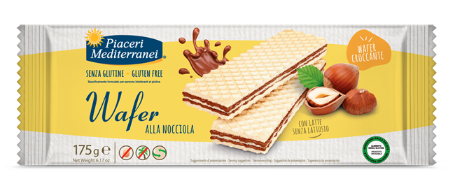 PIACERI MEDITERRANEI WAFER NOCCIOLA 175 G - Farmacia Mastrangelo 